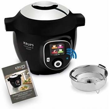 Multicocinador Eléctrico Krups Cook4Me+ Connect CZ7158, 1600W, 4L, 150 Recetas Preprogramadas, Control Bluetooth