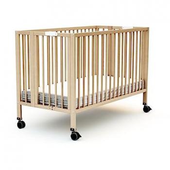 Cuna Plegable con Ruedas ESSENTIEL de Madera Haya Barnizada 60 x 120 cm