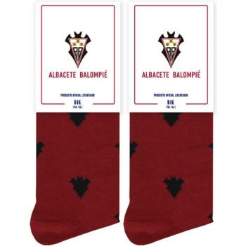 Calcetines Albacete Balompié Pepe Pinreles Logo Granate