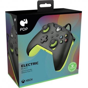PDP Wired Controller Electric Black para Xbox Series X|S, Xbox One y PC