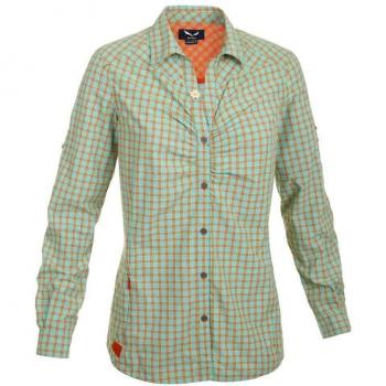 SALEWA Bluse Pordoi Dry W Long Sleeve Shirt - Camisa / Camiseta para mujer, color verde