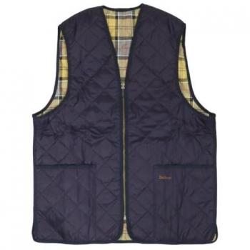 Barbour Quilted Men's Waistcoat/Zip-In Liner - Navy - Size 36 Inch