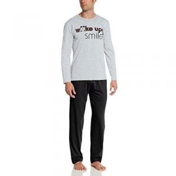 Alan Brown - Pijama para hombre, color gris