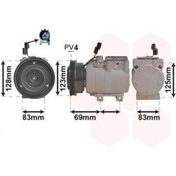 Compresor de aire acondicionado VAN WEZEL 8200K198