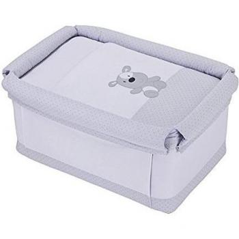 Piccolandy 1950153079500 - Vestidura para minicuna, 88 x 54 x 42 cm, color gris