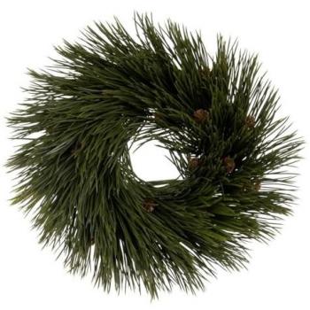 Corona de Navidad Verde PVC 27 x 27 cm - Diseño de Navidad - Fácil de Instalar