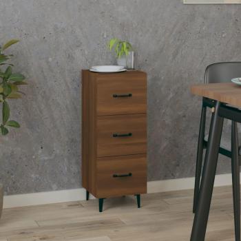 Aparador de madera contrachapada 34,5x34x90 cm - Mueble de Almacenaje de Salón, Buffet para salón, Armario Auxiliar, Armario de Almacenamiento en color marrón roble