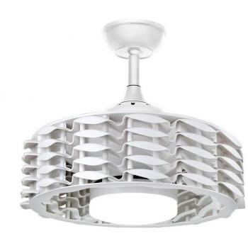 Ventilador de techo silencioso DC Alum Led 24W CCT con 6 velocidades y temporizador