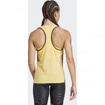 Camiseta técnica de tirantes para mujer adidas Adizero Running Naranja (S)