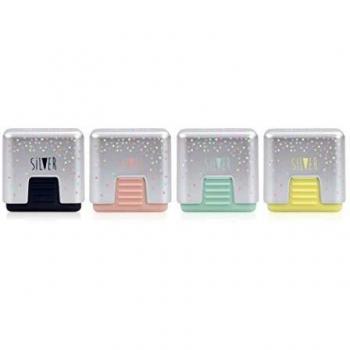 Caja 30 gomas de miga de pan con funda protectora Silver NUEVO
