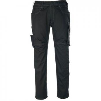 Pantalones de Trabajo Mascot Oldenburg Negros/Gris Oscuro con Bolsillos Amplios 82C50 (L32W34.5)
