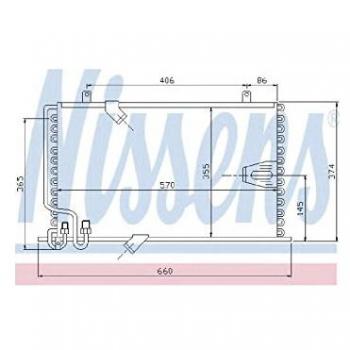 Condensador de Aire Acondicionado NISSENS 94408, compatible con sistemas de aire acondicionado, alta eficiencia, diseño optimizado para un mejor rendimiento térmico, fabricado con materiales de calidad para mayor durabilidad