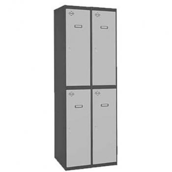 Taquilla SIMONLOCKER PROF. MON. TANDEM 2/4 300 (600) AN/GR - 1800x600x500 mm, Metal, Antracita/Gris