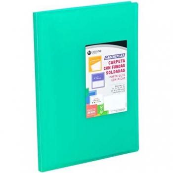 Carpeta Carchiplás-Book con 50 fundas soldadas folio verde