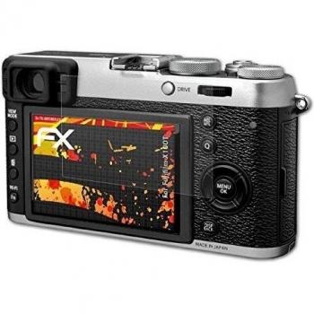 atFoliX Película Protectora Compatible con Fujifilm X100T Lámina Protectora de Pantalla, antirreflejos y amortiguadores FX Protector Película