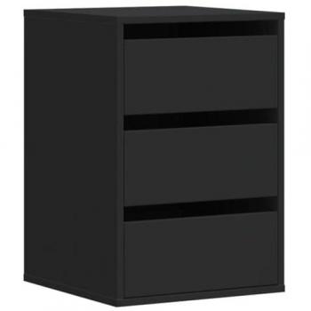 Cajonera de esquina madera de ingeniería negra 40x41x58 cm