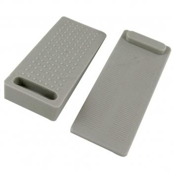 2 Pcs Rubber Door Stop Wedge Gray for Wood Tile Floors