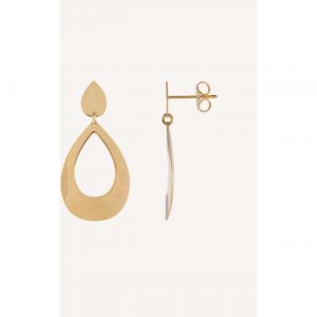 Pendientes Vicky plata de ley 925 chapado oro 18kt largos liso