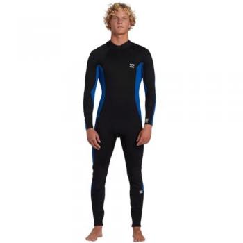 Traje de Neopreno Billabong 403 Foil Bz Fullsuit Hombre 4/3 mm Azul con Cremallera Trasera