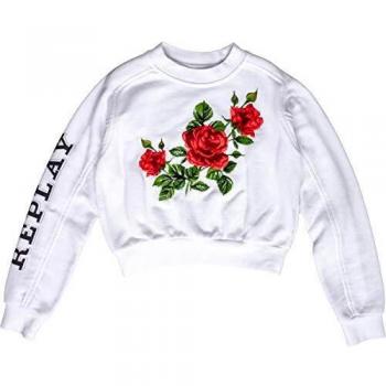 REPLAY SG2096.050.22852 Sudadera, Blanco