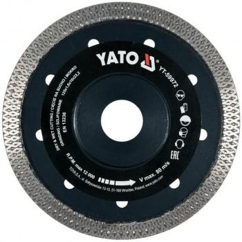 YATO Gyémánt vágókorong 125 x 1,6 x 10 x 22,2 mm folytonos - YT-59972