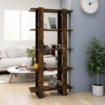 Librería/Divisor de Aglomerado en Roble Ahumado 80x30x160 cm
