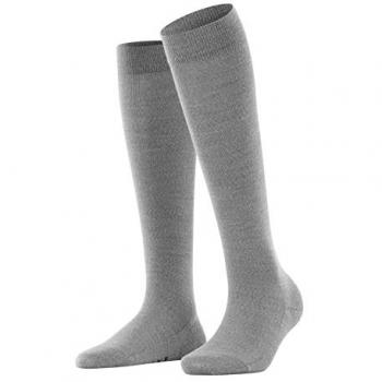 Falke Women's Soft Merino Wool Knee-High Socks - Light Gray Melange, Size 37/38