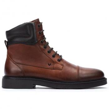 Botines Martinelli de hombre de piel con cordones en color marrón