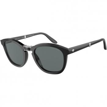 Giorgio Armani Folding Sunglasses Black/Blue, Male, Size: 51 MM