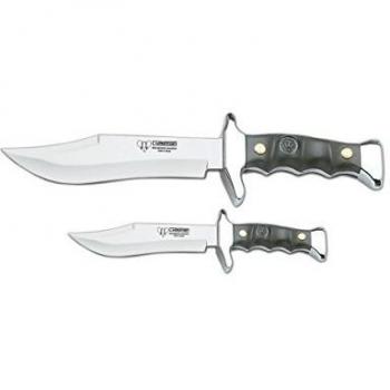 Set de Cuchillos de monte canguro Cudeman 201-V con mango de ABS verde y virola de zamak