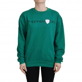 Green Printed Long Sleeves Pullover Sweater - IT38|XS
