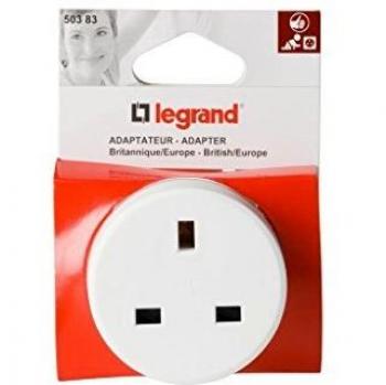 Legrand 050383E Adaptador Conversor, 1380 W, 230 V, Blanco/Gris