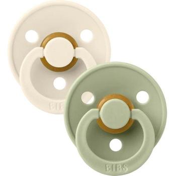 BIBS Colour Pack de 2 Unidades de Chupetes Simétricos de Látex Natural Talla 1 (0-6 meses) Ivory/Sage
