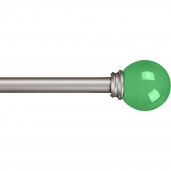 AmazonBasics - Barra de cortinas decorativa de 1,6 cm con remates redondeados, 71 cm, Verde