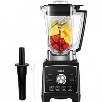 Batidora Smoothie 2000W, Licuadora para verduras y frutas 2L, Licuadora Profesional Incluye 4 Programas Preestablecidos, 8 Velocidades Ajustables, Recibo, Cepillo de Limpieza
