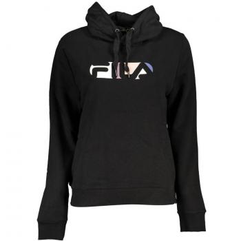 Fila Black Cotton Hoodie Sweatshirt with Logo Print - Male, Size: S