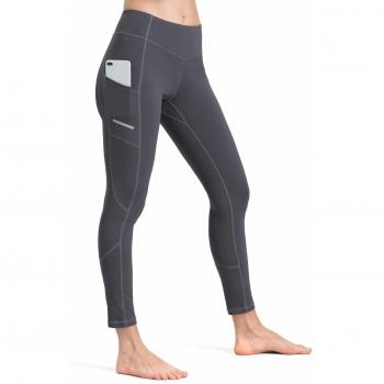 ALONG FIT Leggings Mujer, no transparenta Mallas Deportivas Mujer altas de cintura mallas mujer fitness con Bolsillos Para Yoga Gimnasio