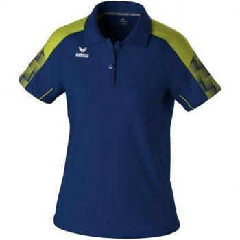 Erima Evo Star Short Sleeve Polo Shirt for Men and Women - New Navy/Lime