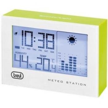 Trevi ME 3103 Estación meteorológica, Temperatura Interior, Humedad, Despertador con función Snooze, Verde