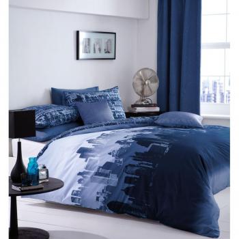Catherine Lansfield City Scape - Funda nórdica y 2 fundas de almohada, diseño de ciudad
