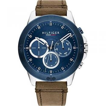 Tommy Hilfiger - Reloj de hombre 1791895 multifunción de piel marrón