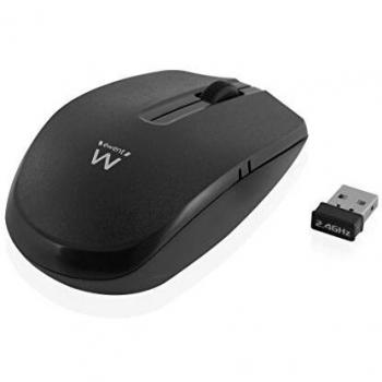 Ewent EW3221 - Ratón (RF Wireless+USB, Pressed buttons, Rueda, Óptico, Portátil, Negro)