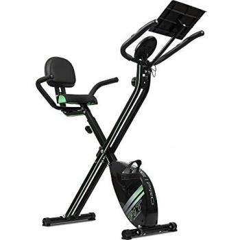 Cecotec Bicicleta Estática Plegable con Volante de Inercia de 2,5 Kg X-Bike. Sistema Silence Fit, Ergonómica, Manillar y Sillín Regulable, Pulsómetro, Pantalla LCD, Ruedas, Peso máximo 100 Kg