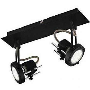 Spot Techno Noir 16 cm con bombillas