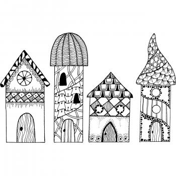 Sweet Dixie casas Rtg Zendoodle sello transparente