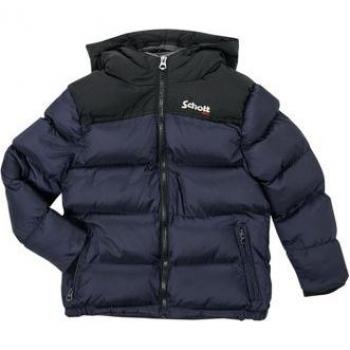 Chaqueta de Plumas Infantil Schott UTAH 2 Azul con Capucha Fija, Tallas de 8 a 16 Años