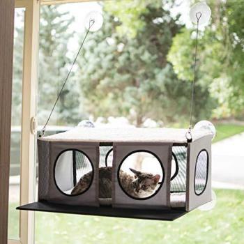 K&H Mascotas Casita para ventanas, cama para gatos en el umbral de la ventana