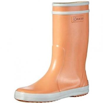 AigleLolly Pop Gummistiefel - Botas de goma, sin forro caña larga Unisex, para niños, Rosa
