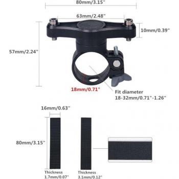 Soporte de Botella de Agua para Bicicleta con Rotación 360° - Adaptador G99D
