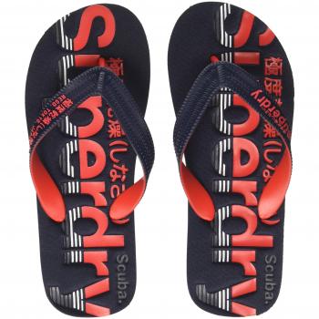 Superdry Tricolour Flip Flop, Chanclas para Hombre, Azul